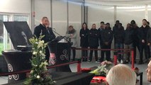 Cérémonie en hommage à Nathaël Julan au stade de Roudourou