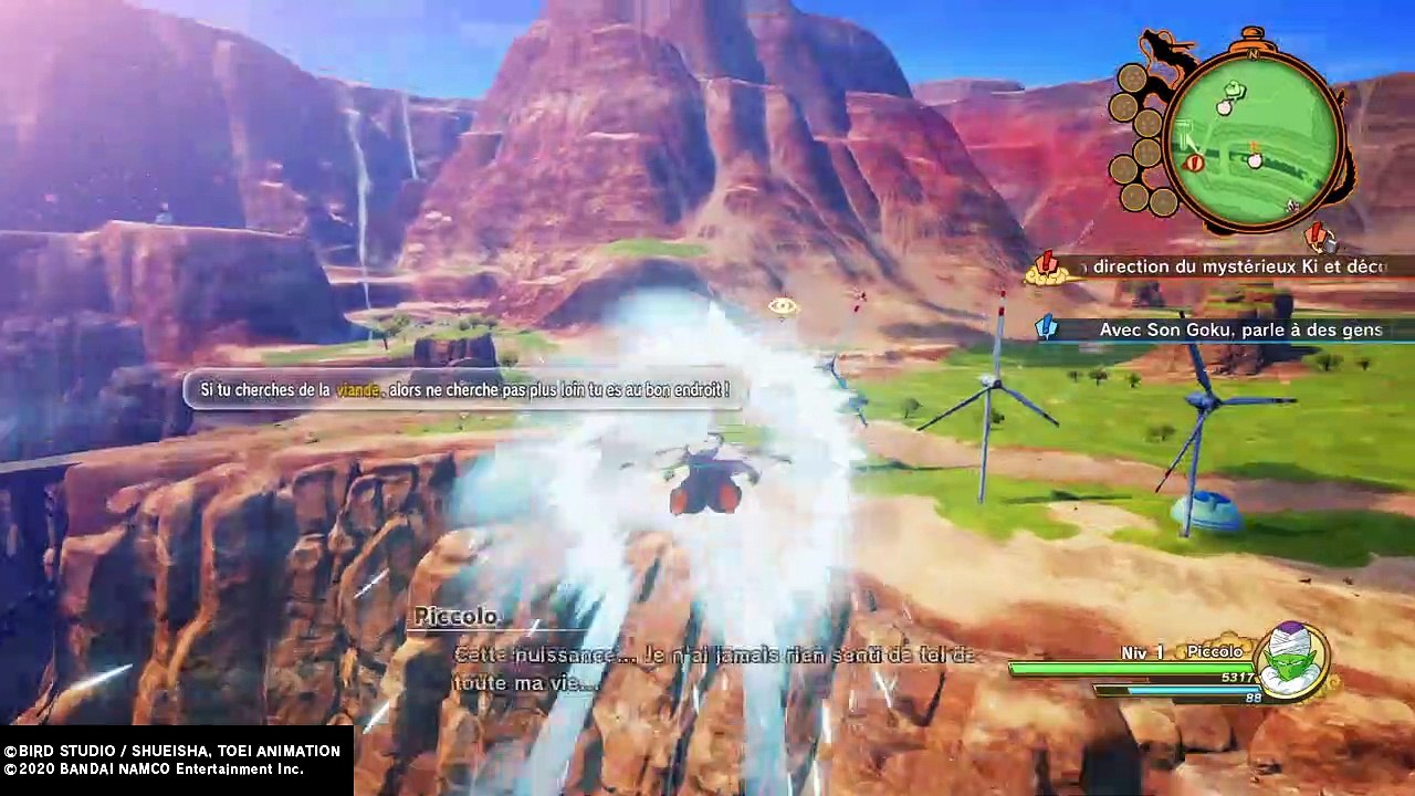 DBZ KAKAROT : découverte de Piccolo, Raditz et de la map (gameplay)