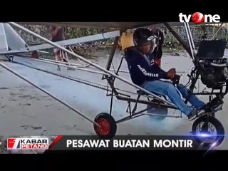 Montir Sepeda Motor Rakit dan Terbangkan Pesawatnya Sendiri