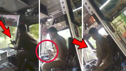 ஒரு கையில் போன்... மறு கையில் ஸ்டியரிங்... பழனி ஓட்டுனரின் சாகசம்