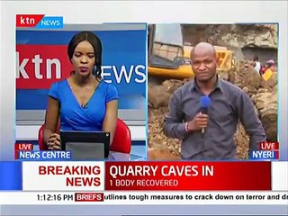 Walls of Gikindu quarry in Kieni collapse killing one person