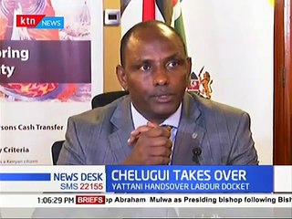 CS Ukur Yatani hands over labour docket to Simon Chelugui after cabinet reshuffle