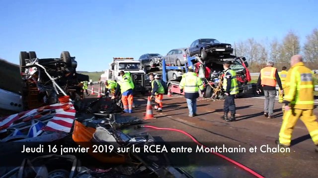 RCEA : Accident entre 3 poids lourds (16 janvier 2020)