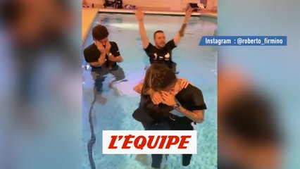 Alisson Becker en pleurs au baptême de Roberto Firmino - Foot - WTF - Liverpool