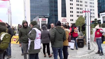Ataşehir belediyesi önünde "işimiz geri istiyoruz" eylemi