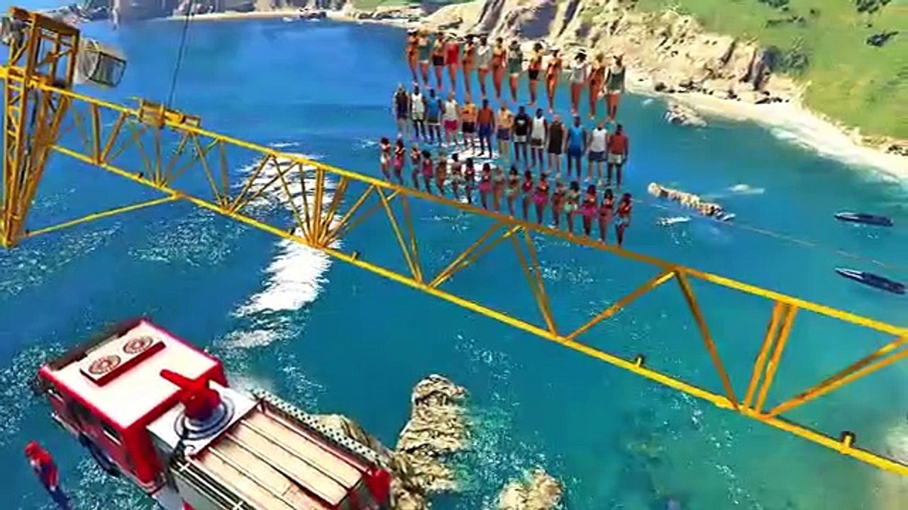 GTA_5_Water_Ragdolls___SPIDERMAN_Jumps_Fails__Euphoria_physics___Funny_Moments_