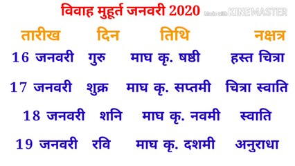 Marriage Date 2020| Vivah Muhurat 2020 In Hindi| Vivah Muhurat 2020 ka|विवाह मुहूर्त 2020| (2020)
