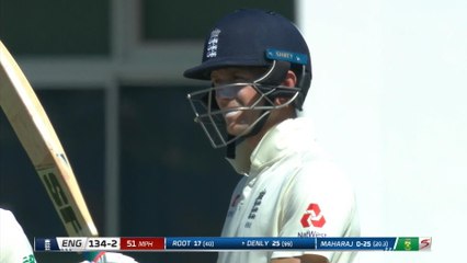 Denly falls to Maharaj for 25