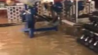 Ignite gym during Worksop's floods