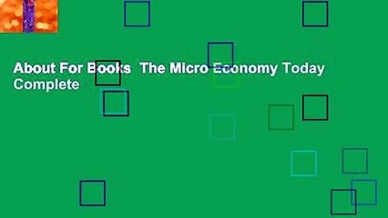 About For Books  The Micro Economy Today Complete