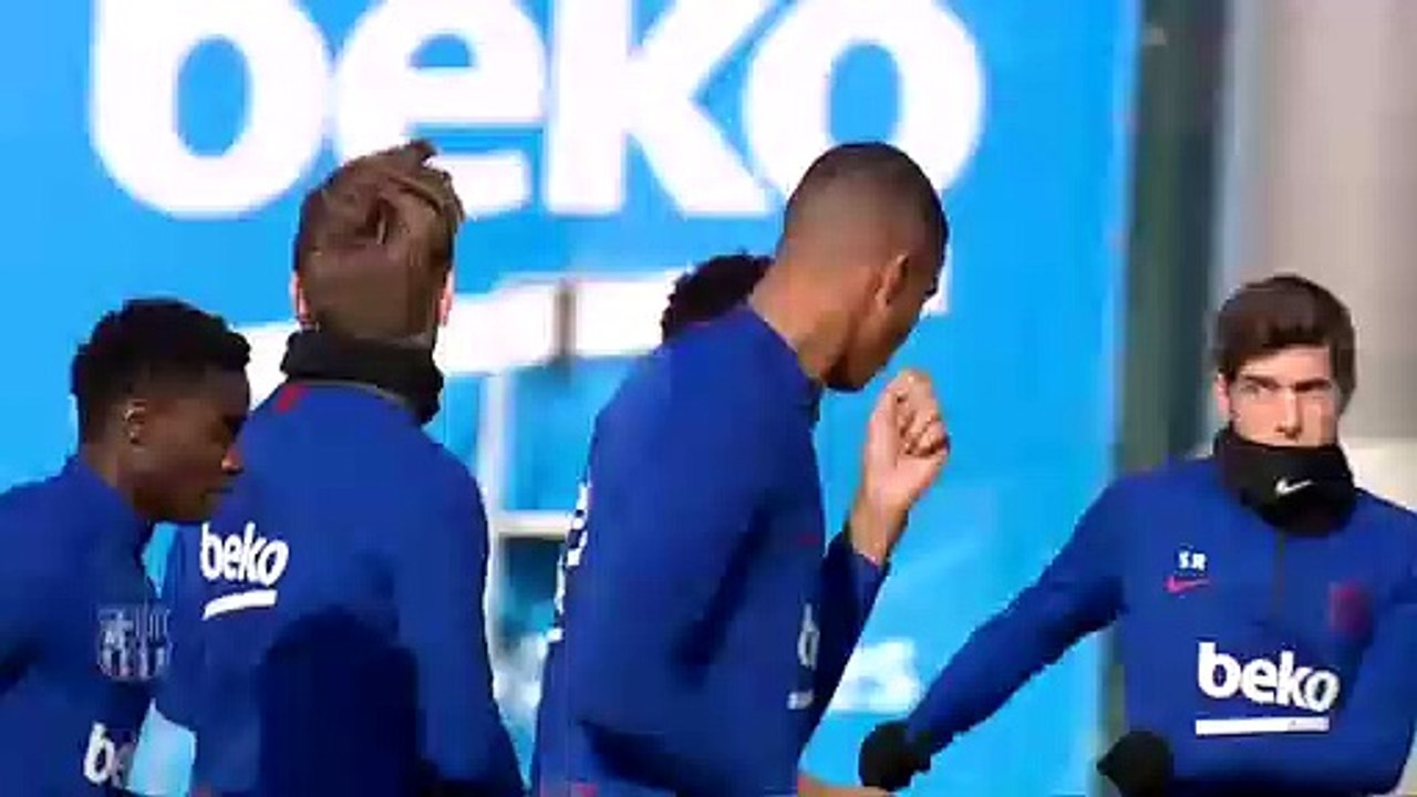 Los azulgrana preparan el partido contra el Granada CF
