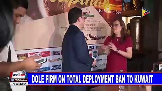 DOLE confirm on total deployment ban to Kuwait