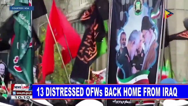 13 distressed OFWs back home from Iraq