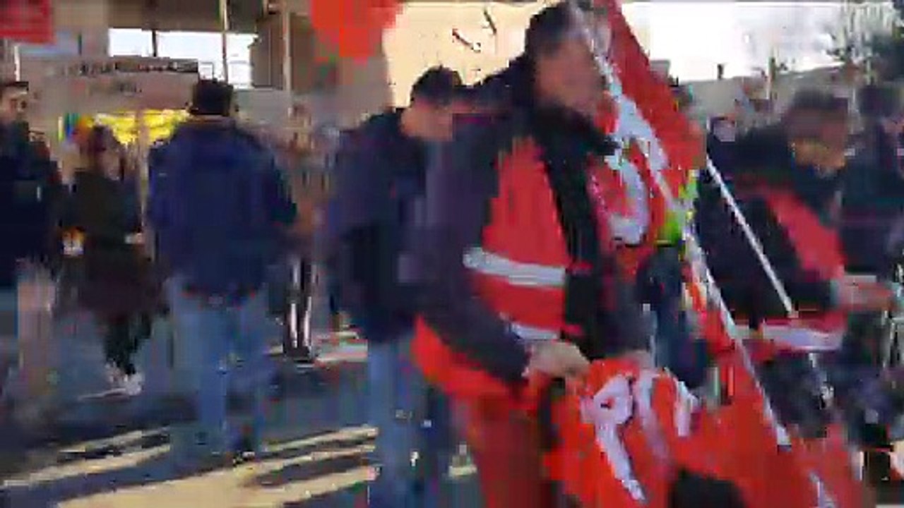 La mobilisation contre la réforme des retraites au Creusot le jeudi 16 janvier