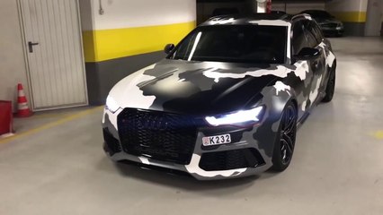 Il découvre la RS6, la C63 AMG et la M3 Camouflage.