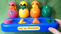 TOLO Pop Up Dinosaur Eggs Toy- Shapes, Colors and Dinosaurs-