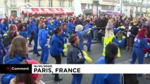 Miles de franceses marchan por sexta vez de forma masiva contra la reforma de las pensiones