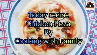 Chicken Pizza recipe without oven in Fry Pan by Cooking with Family