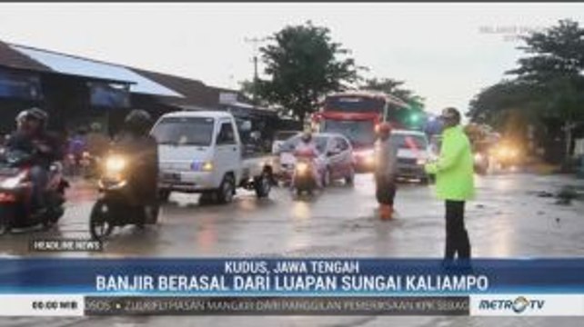 Sungai Kaliampo Meluap, Jalur Pantura Terendam Banjir