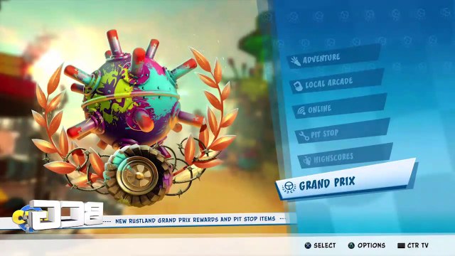 Megamix Mania Mirror Mode Rustland Grand Prix CRASH TEAM RACING NITRO-FUELED