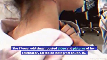 Selena Gomez Celebrates 'Rare' Album With New Neck Tattoo