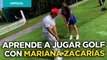 Mariana Zacarías aprende a jugar golf con Aarón Terrazas