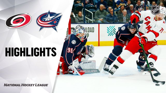 NHL Highlights | Hurricanes @ Blue Jackets 01/16/20