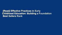 [Read] Effective Practices in Early Childhood Education: Building a Foundation  Best Sellers Rank
