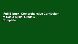 Full E-book  Comprehensive Curriculum of Basic Skills, Grade 5 Complete