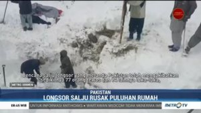 Longsor Salju di Pakistan Rusak Puluhan Rumah