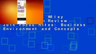 Full E-book  Wiley Cpaexcel Exam Review 2016 Focus Notes: Business Environment and Concepts
