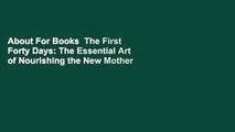 About For Books  The First Forty Days: The Essential Art of Nourishing the New Mother  For Kindle