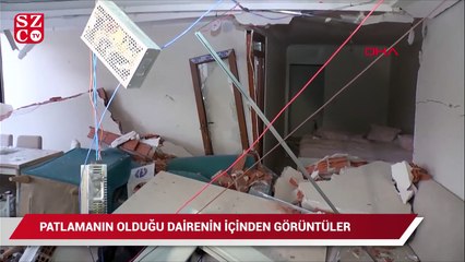 Patlamanın olduğu dairenin içinden görüntüler