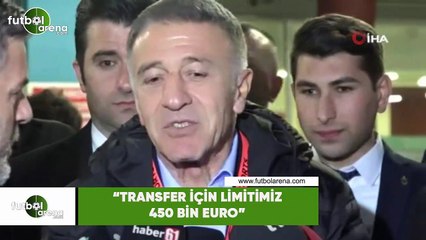 Ahmet Ağaoğlu: "Transfer için limitimiz 450 bin euro"