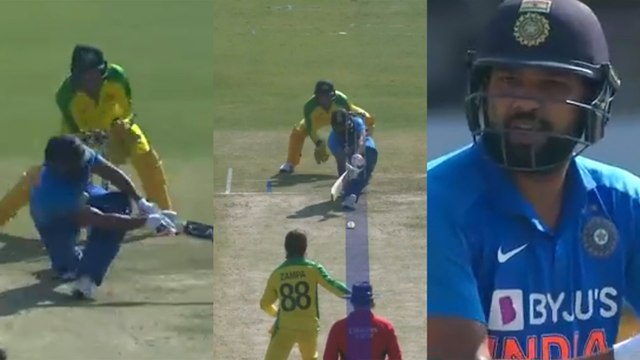 IND vs AUS 2nd ODI : Rohit Sharma departs after a promising start | ROHIT SHARMA | ODI | RAJKOT