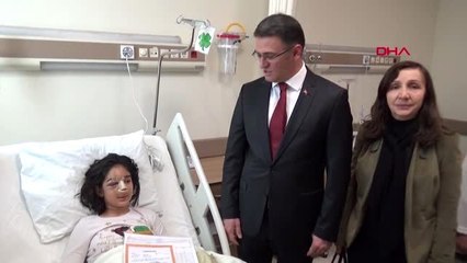 Tokat kazada yaralanan beyzanur'a hastanede karne