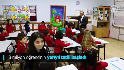 18 milyon öğrencinin yarıyıl tatili başladı