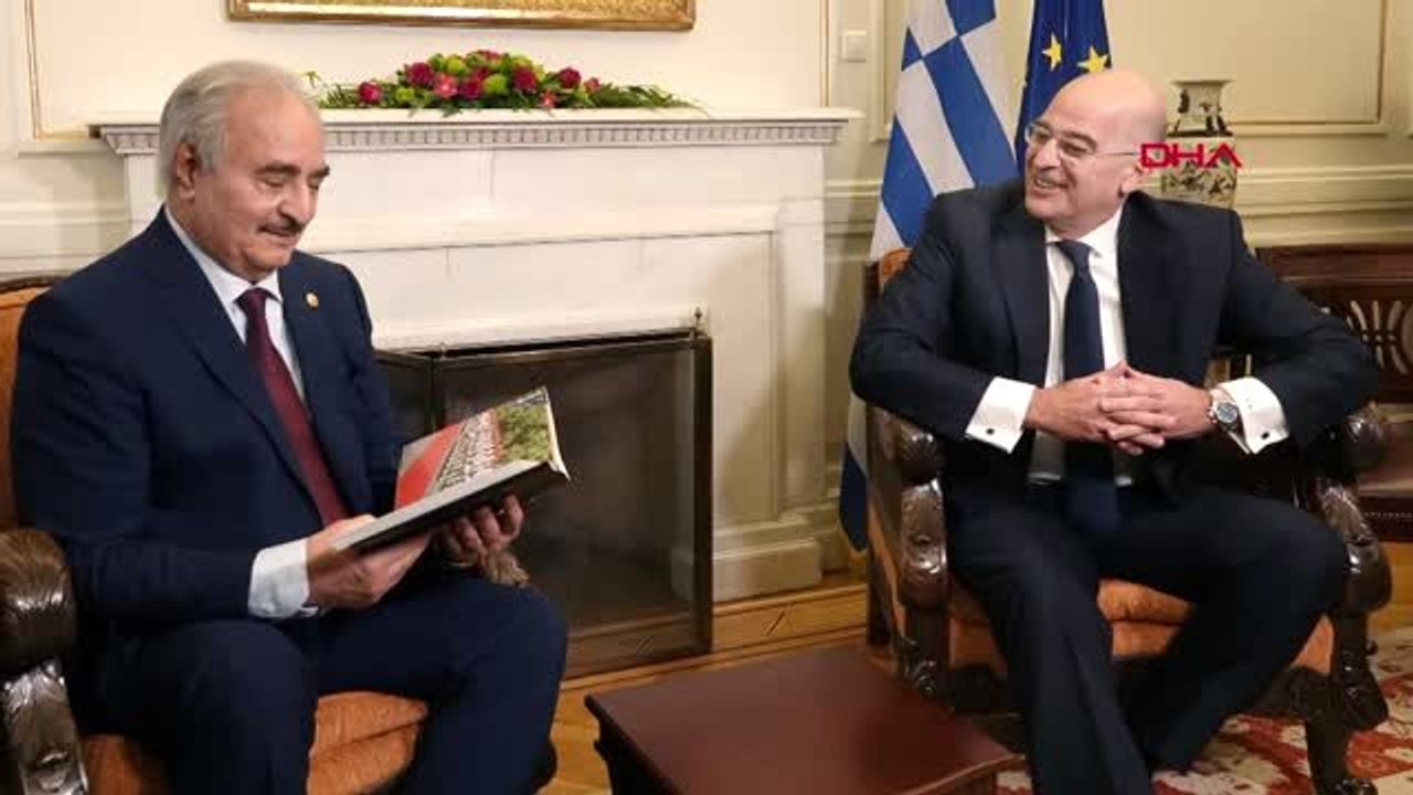 Halife hafter, yunanistan dışişleri bakanı dendias ile görüştü