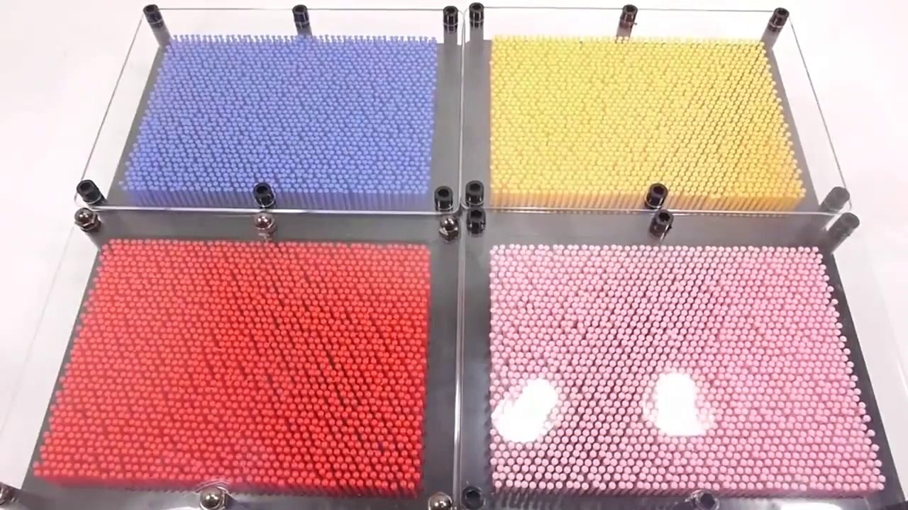 DIY How To Disassemble Colors 3D Pin Toy Learn Colors Slime Combine Kinetic Sand
