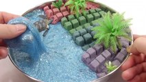 DIY How To Make Colors Lego Kinetic Sand Glitter Slime Beach Learn Colors Slime Orbeez