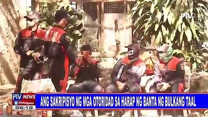 Ang sakripisyo ng mga otoridad sa harap ng banta ng Bulkang Taal