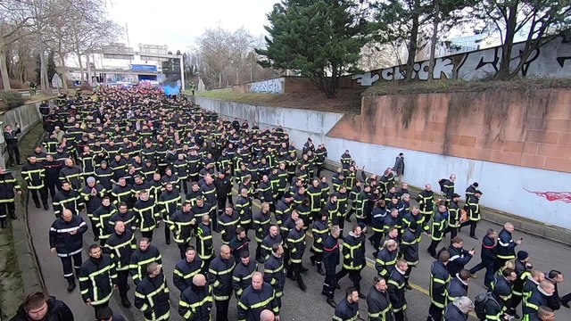 Manifestation des pompiers alsaciens