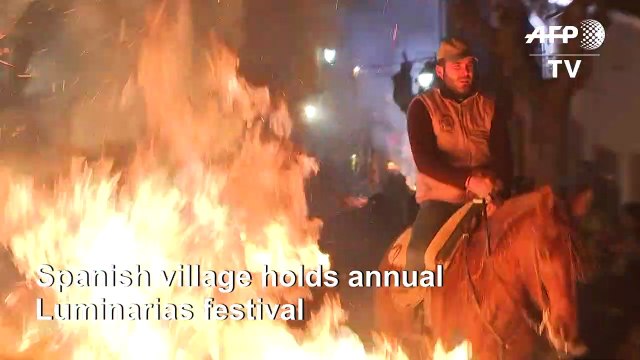 Spanish village purifies horses with fire in age-old ritual