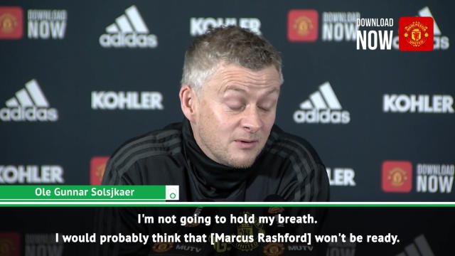Rashford a doubt for Liverpool - Solskjaer