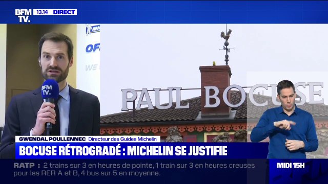 Les étoiles Michelin ne s'héritent pas, elles se méritent , explique le directeur du guide Michelin après la rétrogradation du restaurant Bocuse