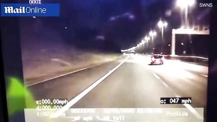A woman is caught dangerously driving at 45mph on a motorway