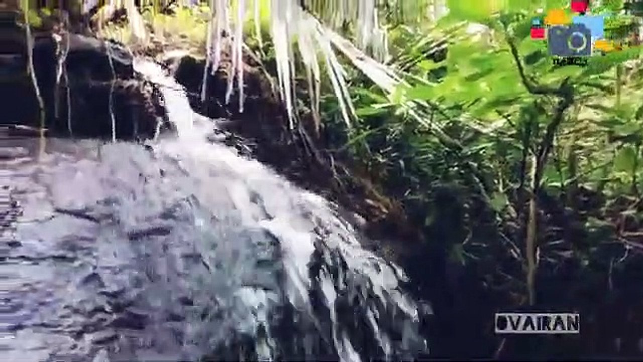 Meditation with water fall