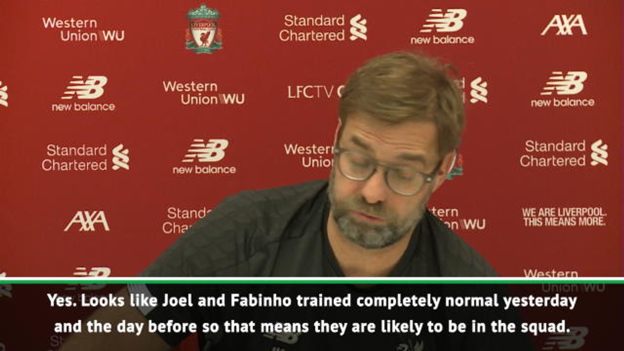 Matip and Fabinho are back in Liverpool squad - Klopp