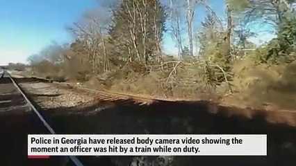 Un policier percuté par un train