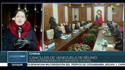 Canciller de Venezuela cumple primera jornada de trabajo en China